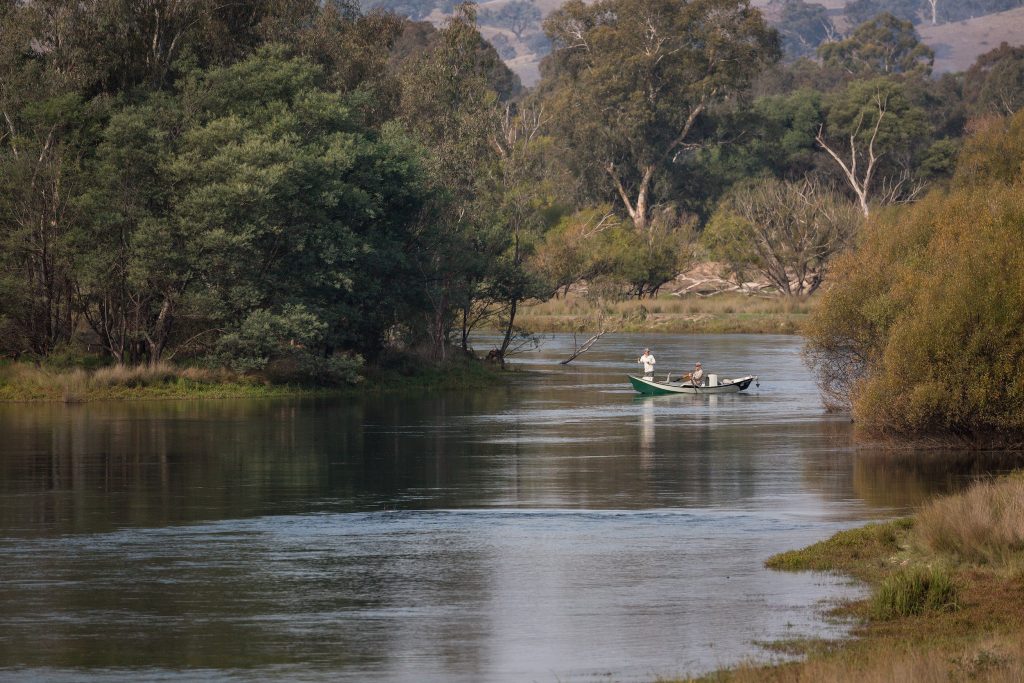 You'll see so much river when drift boat fly fishing on the goulburn river. 